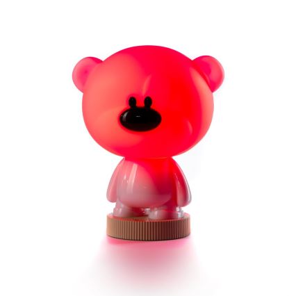 ONLI - Світлодіодний дитячий RGB-нічник PUPPIES LED/3W/USB плюшевий ведмедик 30 см