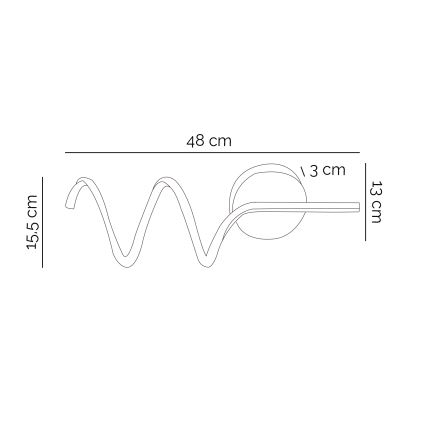 ONLI - Світлодіодний настінний світильник TWIST LED/6W/230V 4000K чорний
