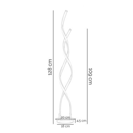 ONLI - Світлодіодний торшер DAFNE LED/38W/230V 4000K чорний