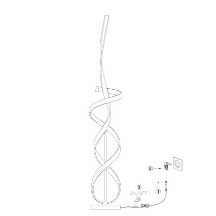 ONLI - Світлодіодний торшер KIRA LED/31W/230V 4000K золотий