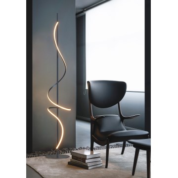 ONLI - Світлодіодний торшер TWIST LED/24W/230V 4000K чорний