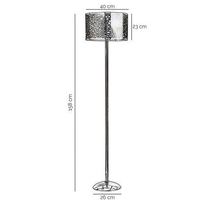 ONLI - Торшер BRUCE 1xE27/15W/230V матовый хром