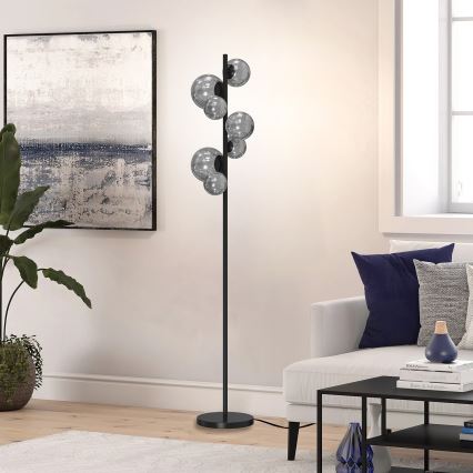 ONLI - Торшер PALOMA 7xG9/10W/230V черный/дымчатый