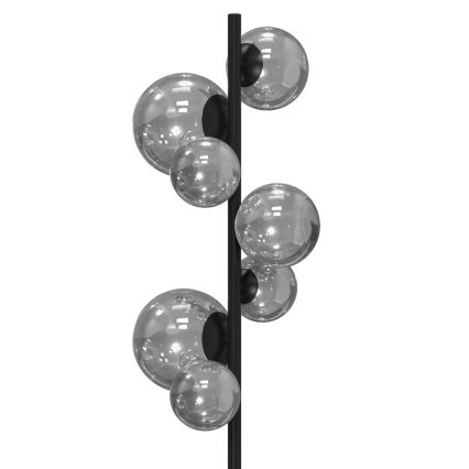 ONLI - Торшер PALOMA 7xG9/10W/230V чорний/димчастий