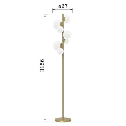 ONLI - Торшер PALOMA 7xG9/10W/230V золотистый