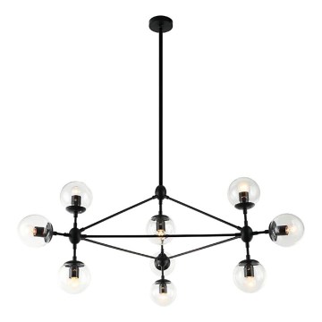 Open Design OR80094 - Люстра на штанге BAO 10xE27/8W/230V, диаметр 90 см, черная
