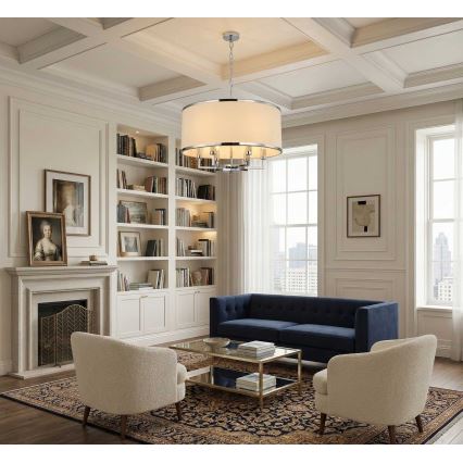 Open Design OR80216 - Люстра на цепи CASA 6xE14/15W/230V кремовый/глянцевый хром