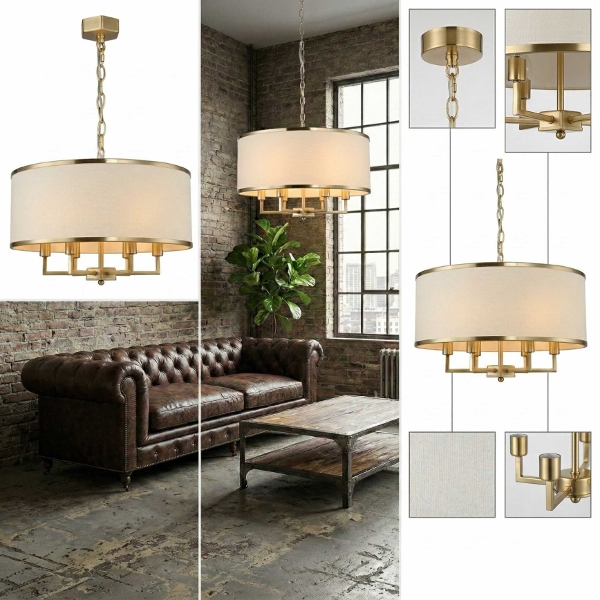 Open Design OR80230 - Люстра на ланцюгу CASA 6xE14/15W/230V кремова/латунна