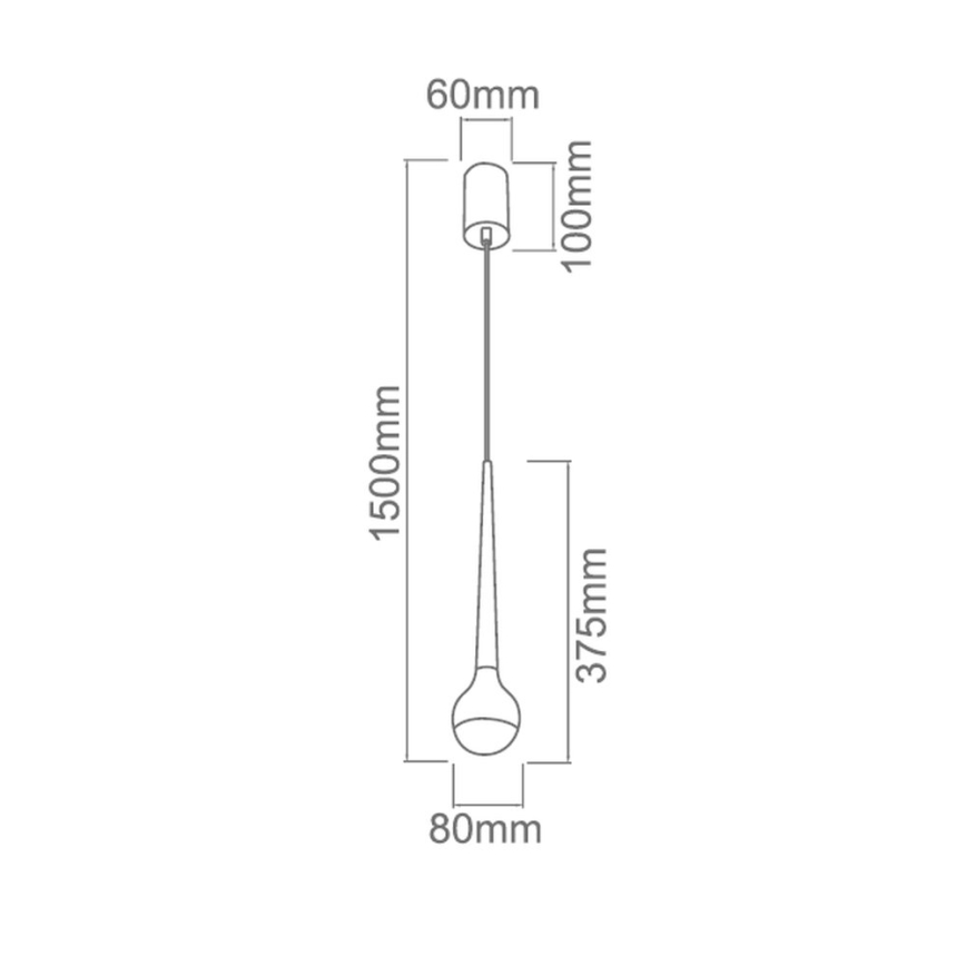 Open Design OR80261 - LED-люстра на тросе CAPPI LED/5W/230V чёрный хром