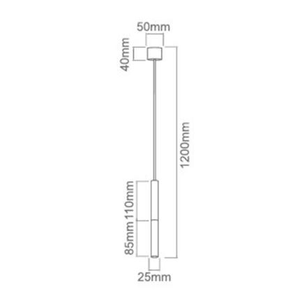 Open Design OR80858 - Люстра на тросі SLIMI 1xG9/3,5W/230V біла/рожеве золото