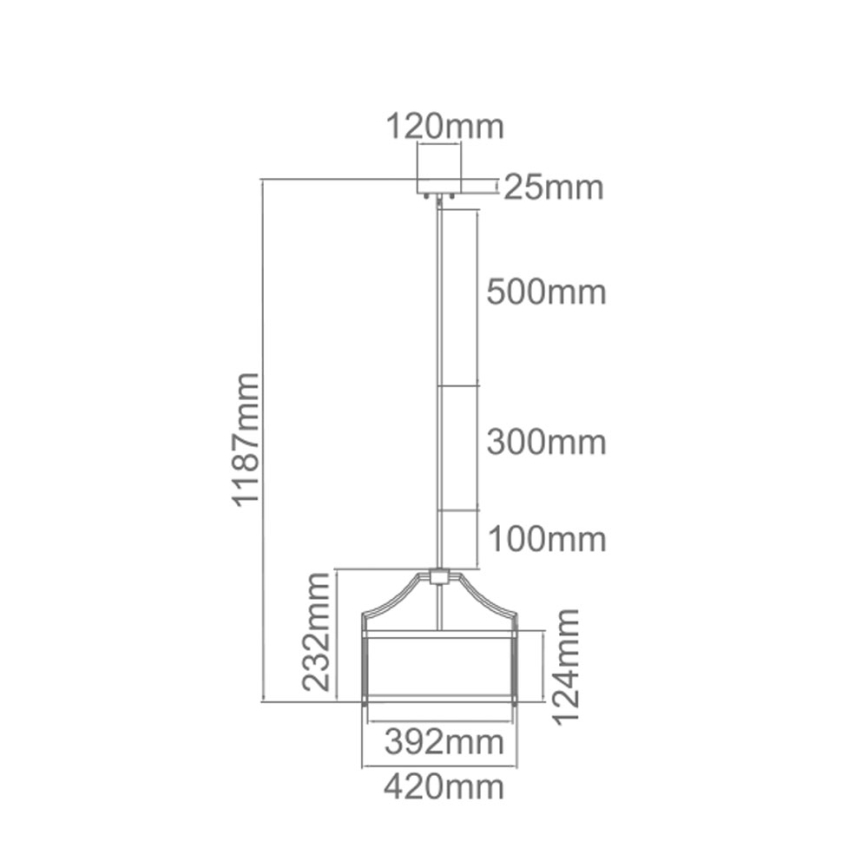 Open Design OR80865 - Люстра на штанге STANZA 3xE27/15W/230V, диаметр 42 см, глянцевый хром/белый