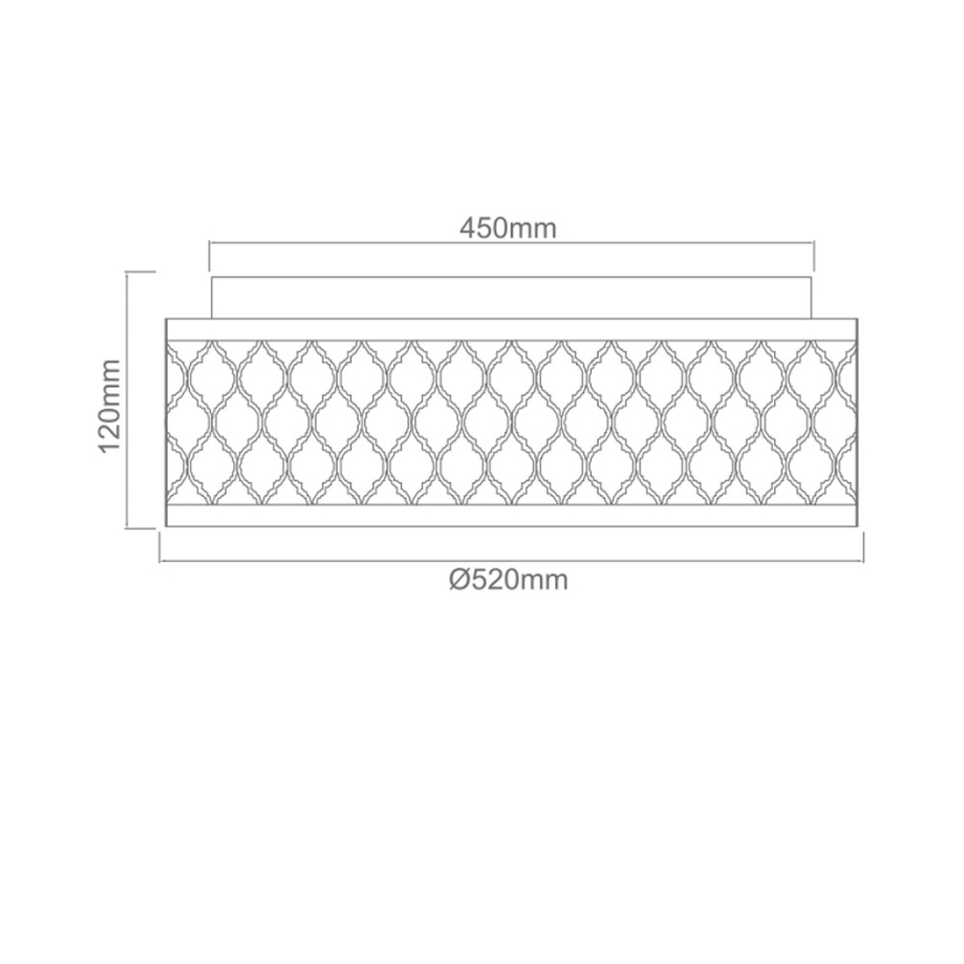 Open Design OR81008 - Стельовий світильник CAVALLI 3xE27/15W/230V діаметр 52 см полірований хром