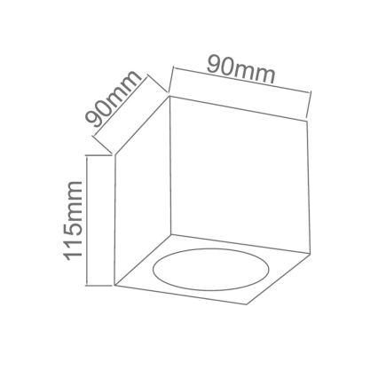 Open Design OR81046 - Точечный светильник CUBO 1xG9/8W/230V чёрный/глянцевый хром