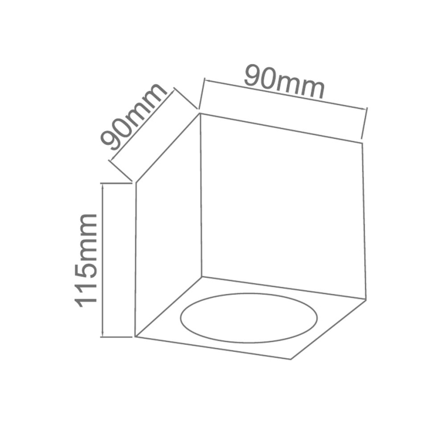 Open Design OR81046 - Точечный светильник CUBO 1xG9/8W/230V чёрный/глянцевый хром