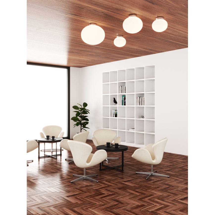 Open Design OR81152 - Потолочный светильник PALLA 1xE27/12W/230V Ø 30 см глянцевый хром