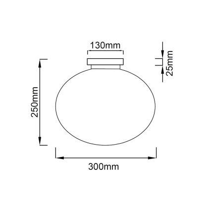 Open Design OR81152 - Потолочный светильник PALLA 1xE27/12W/230V Ø 30 см глянцевый хром