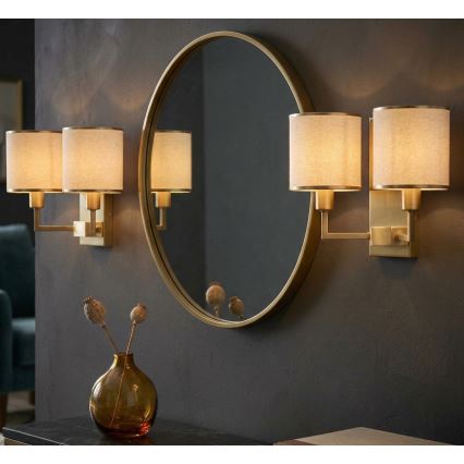 Open Design OR81503 - Настінний світильник CASA 2xE14/12W/230V латунний/кремовий