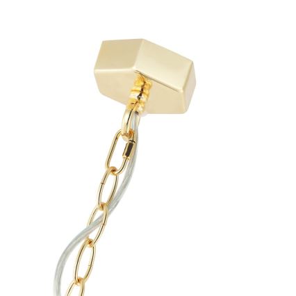 Open Design OR84108 - Подвесная люстра на цепи LUNGA 1xE27/15W/230V золотая/чёрная