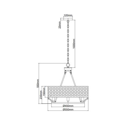 Open Design OR84375 - Люстра на цепи VERNO 6xE14/12W/230V диаметр 55 см полированный хром