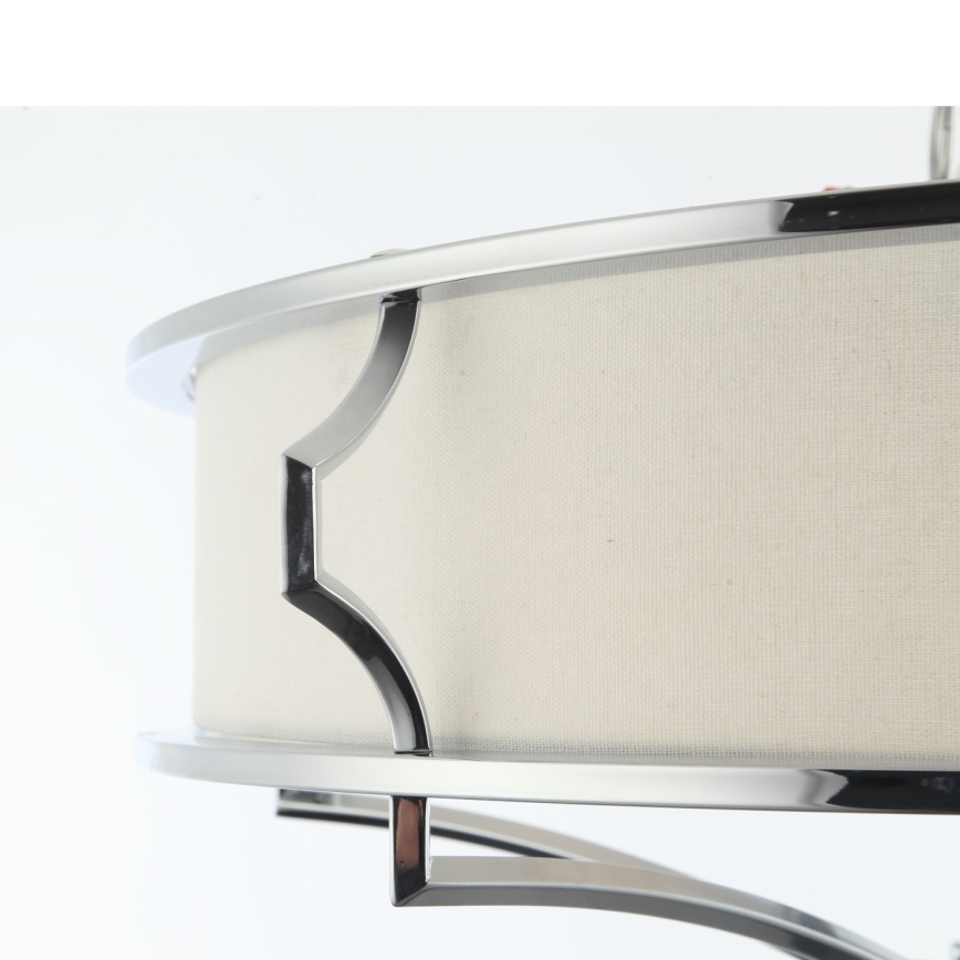 Open Design OR84429 - Потолочный светильник STESSO 6xE27/12W/230V, диаметр 85 см, глянцевый хром/белый