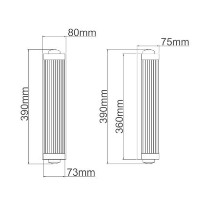 Open Design OR84474 - Бра для ванної кімнати FUMI 2xG9/8W/230V IP44 полірований хром