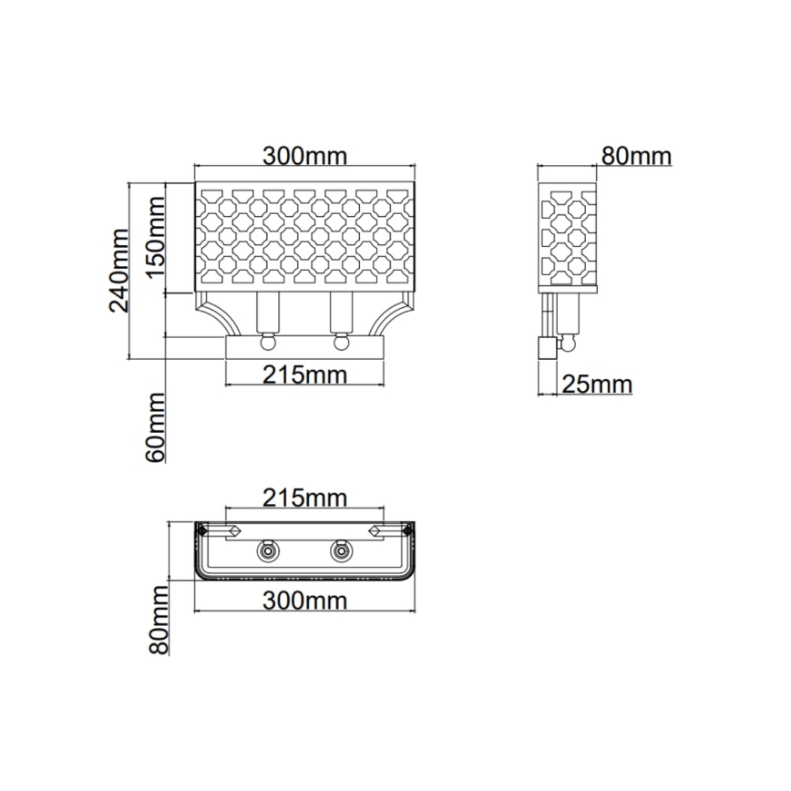 Open Design OR84603 - Бра VERNO, 2xE14/12W/230V, латунь