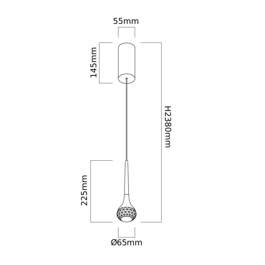 Open Design OR84795 - LED люстра на тросе CRIMA LED/7W/230V черная