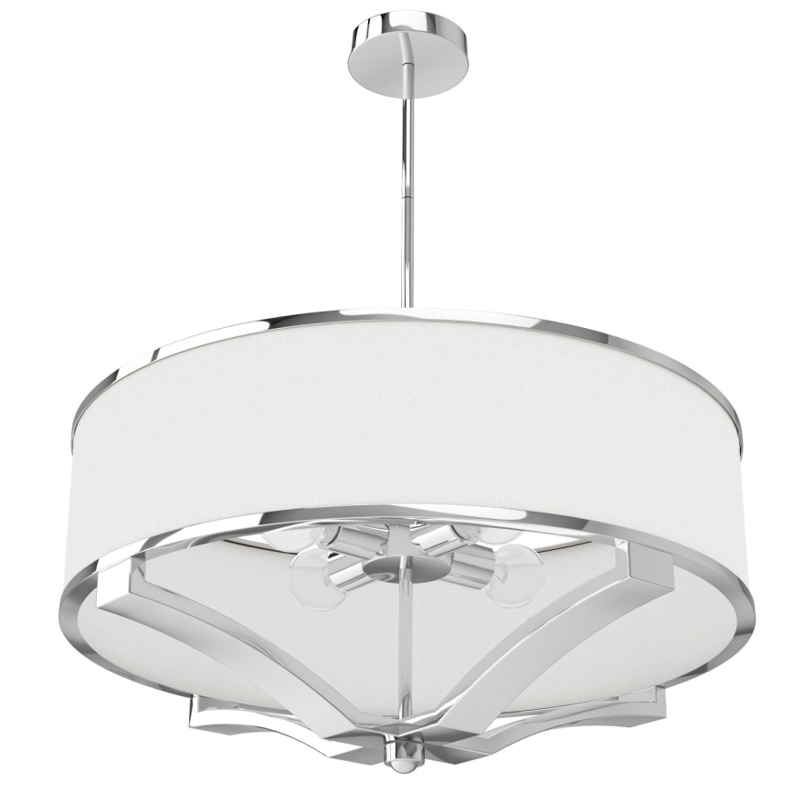 Open Design OR84801 - Люстра на штанге GERDO 4xE27/12W/230V глянцевый хром/белый