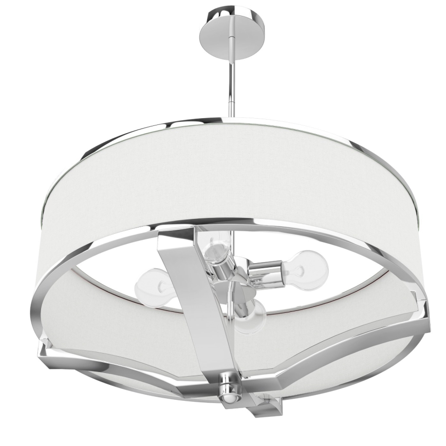 Open Design OR84801 - Люстра на штанге GERDO 4xE27/12W/230V глянцевый хром/белый