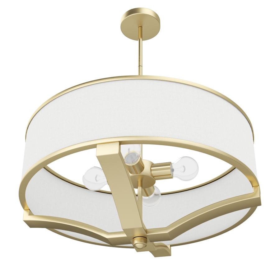 Open Design OR84818 - Люстра на штанзі GERDO 4xE27/12W/230V латунь/білий