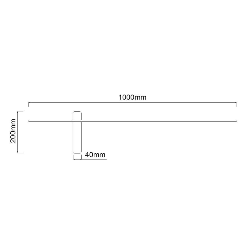 Open Design OR85051 - LED настенный светильник BENE LED/10,5W/230V 100 cm чёрный