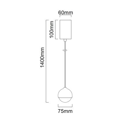 Open Design OR85099 - підвісна LED-люстра на тросі BOLICINA LED/5W/230V золота