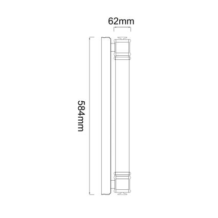 Опен Дизайн OR85273 - LED-підсвітка дзеркала для ванної кімнати OMI, 13 Вт/230 В, 58 см, IP44, чорний