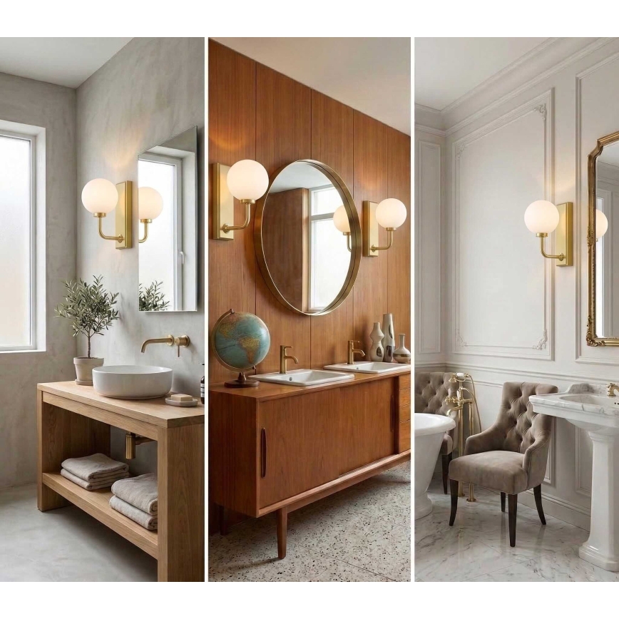 Open Design OR85600 - Бра для ванной комнаты ERO 1xG9/9W/230V IP44 латунь