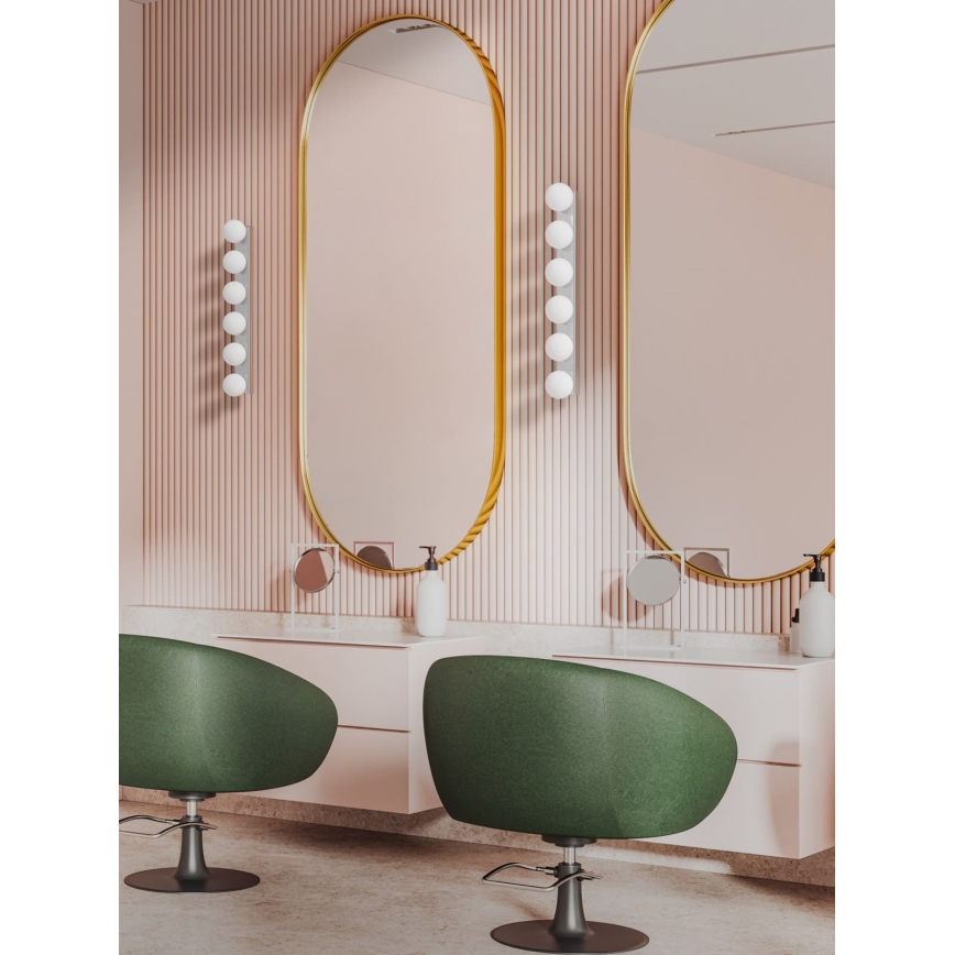 Open Design OR85693 - Настенный светильник для ванной комнаты MERINO 6xG9/8W/230V 61 см IP44 глянцевый хром