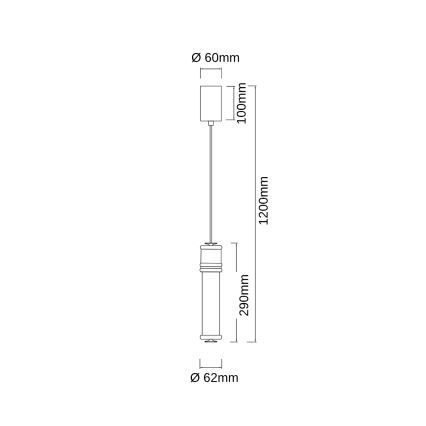 Open Design OR85723 - LED люстра на тросі OMI LED/10W/230V латунь