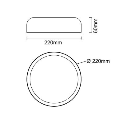 Open Design OR85914 - LED стельовий світильник CEDRONE LED/14W/230V 3000/4500/6500K діаметр 22 см білий
