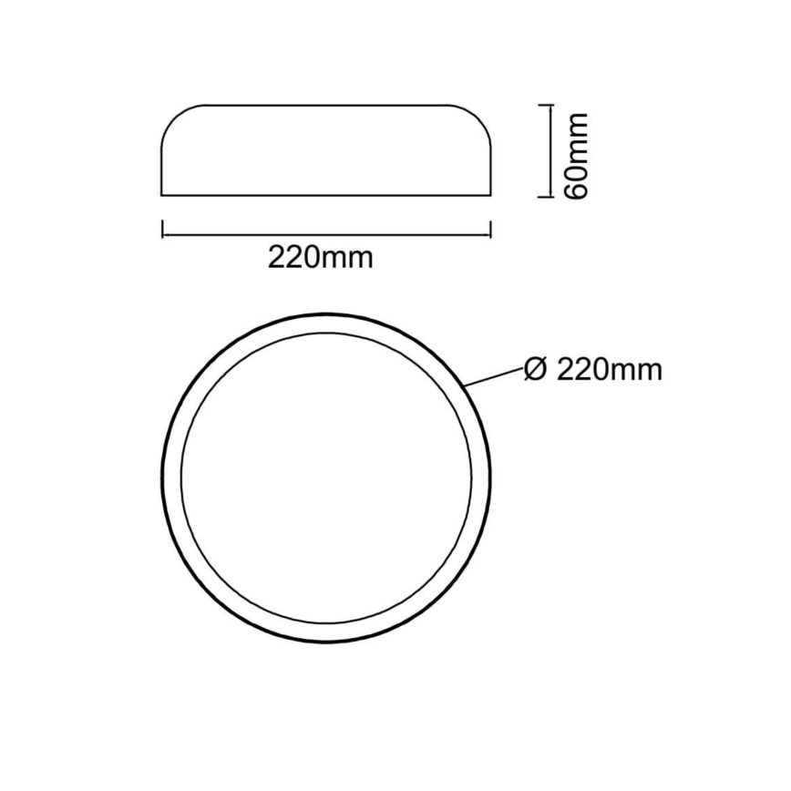 Open Design OR85921 - светодиодный потолочный светильник CEDRONE LED, 14 Вт, 230 В, 3000/4500/6500 К, диаметр 22 см, черный