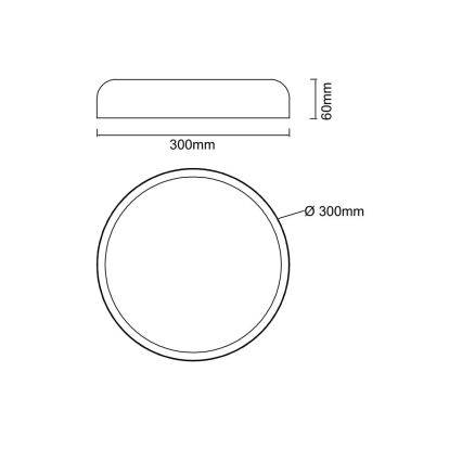 Open Design OR85945 - потолочный светильник CEDRONE LED, 25 Вт, 230 В, 3000/4500/6500 К, Ø 30 см, белый