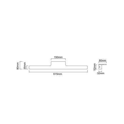 Open Design OR86133 - LED‑светильник для зеркала LUCE, 11 Вт/230 В, 3000/4500/6500 К, 61,5 см, IP44, чёрный