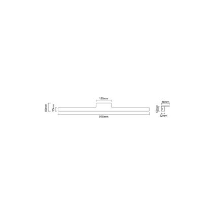 Open Design OR86140 - LED-підсвітка дзеркала для ванної кімнати LUCE LED/12W/230V 3000/4500/6500K 91,5 cm IP44 латунь