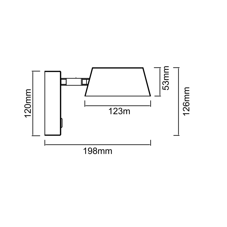 Open Design OR86522 - LED настінний світильник TIMO LED/6W/230V 3000/4500/6500K чорний