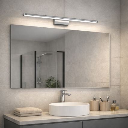 Опен Дизайн ОР86157 - світлодіодний світильник для дзеркала у ванній ЛУЧЕ 12 Вт/230 В 3000/4500/6500 К 91,5 см IP44 глянцевий хром