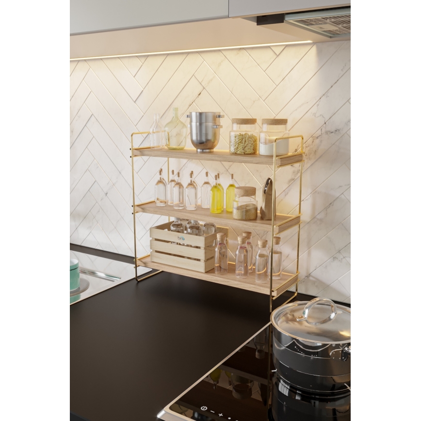 Органайзер для полок 45x40 см золотистый/коричневый