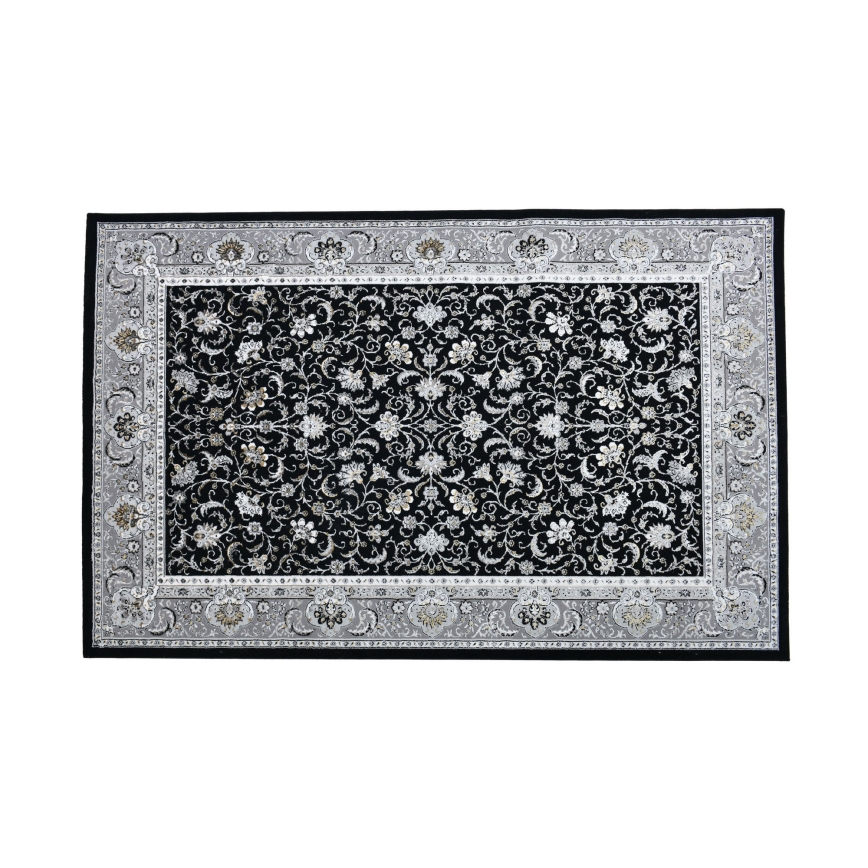 Ориентальный ковер GRECE, 120×170 см, плотность 2150 г/м² — черный/серый/белый