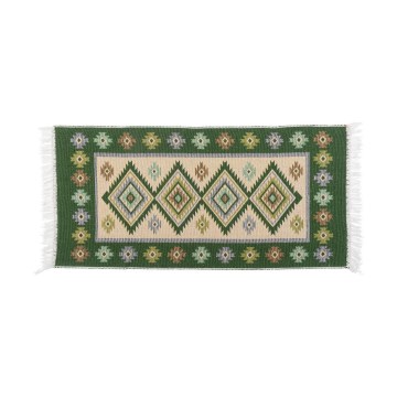 Ориентальный ковёр KILIM 80x150 см зелёный