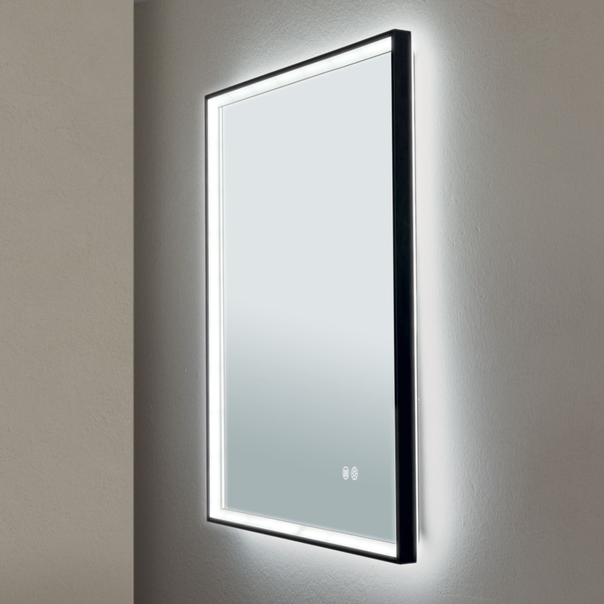 Настенное зеркало для ванной комнаты со светодиодной подсветкой и подогревом FRAME LED/48W/230V 3000/4000/6000K 60x45 см IP44