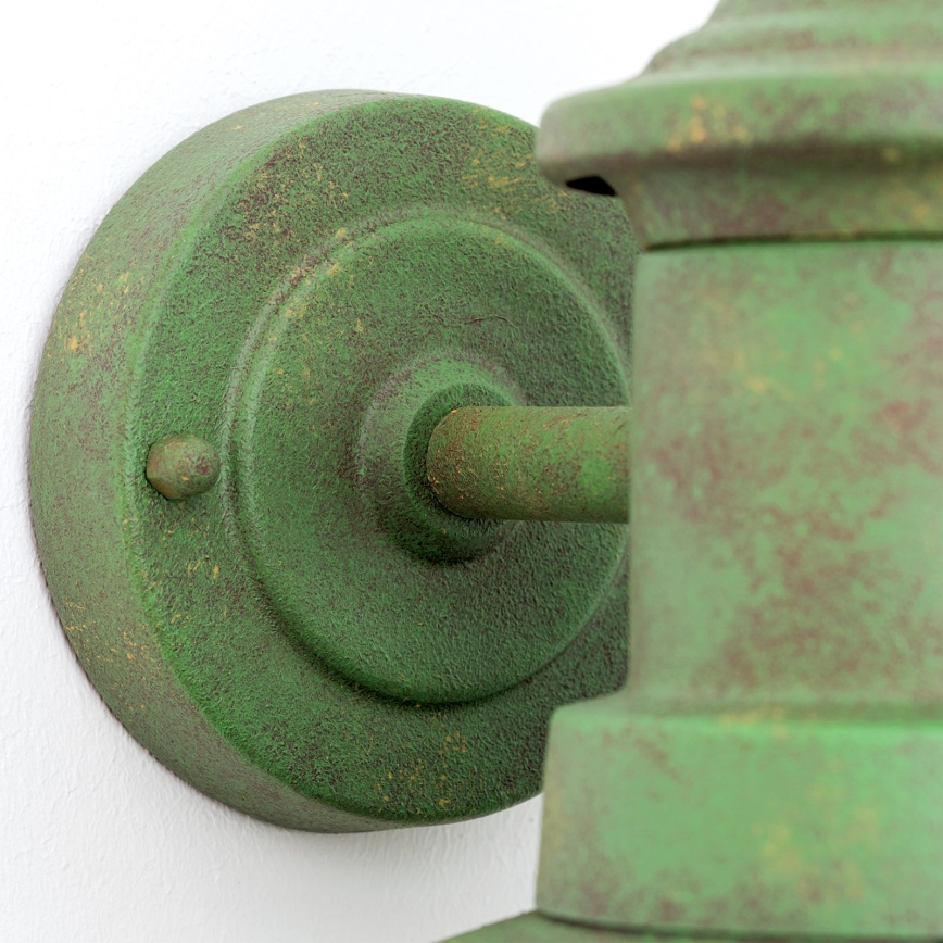 Вуличний настінний світильник LEONIE 1xE27/60W/230V IP44 зелений