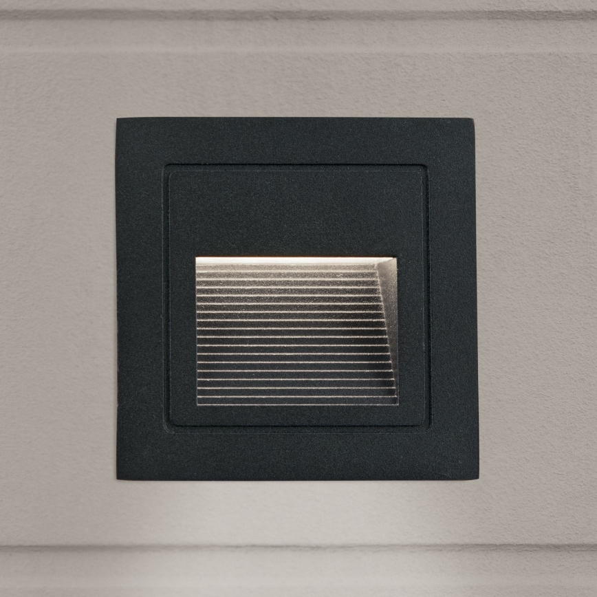 Вбудований світильник LED LORO LED/2W/230V IP65 чорний