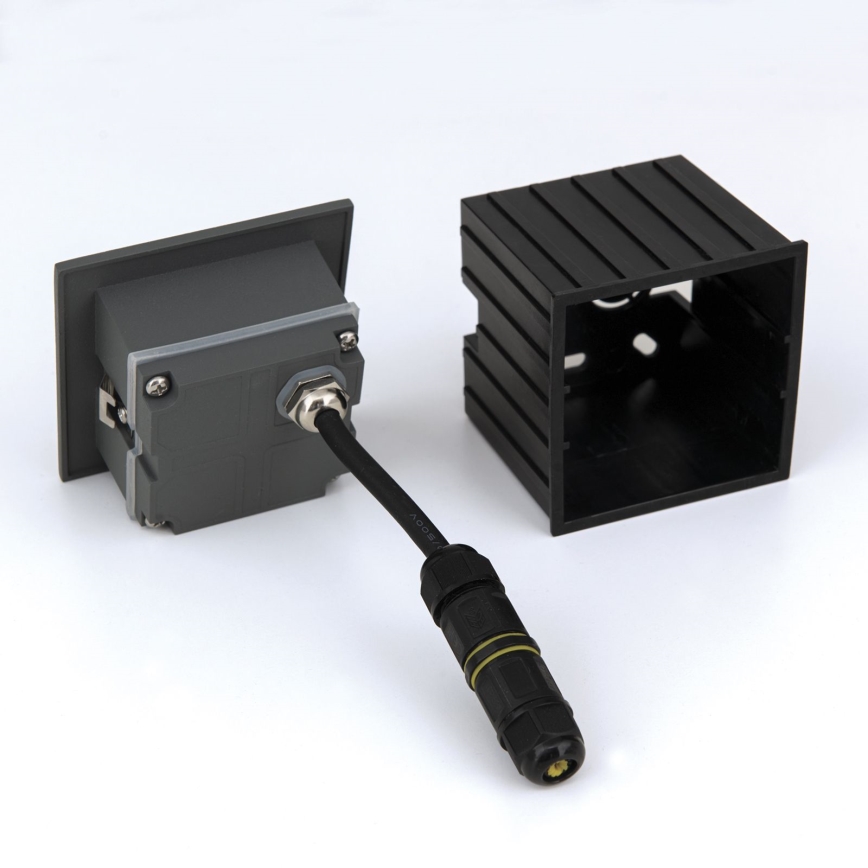 LED Вбудований світильник LORO LED/2W/230V IP65 антрацит